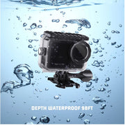 VILINICE FS01A Action Camera with 4K+1080P Resolution 24 MP Waterproof Case (New)