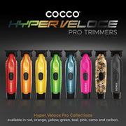Cocco Hyper Veloce Pro Trimmer, Digital Gap Graphene Blade, High-Torque Brushless BLDC Motor, Cordless, All-Metal Aluminum Alloy, Lithium-Ion Battery, Dark Teal