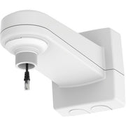 Axis Communications T91H61 Wall Mount Bracket, Weatherproof Indoor Outdoor with Integrated RJ-45 Cable for Dome Camera, White, 5507-641