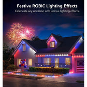 Govee 100ft RGBIC Smart White Permanent LED Strip Lights for Outdoor Use with 36 Lights, Color Changing, IP67 Waterproof