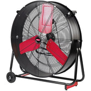 Hyper Tough SFDC-750T 30 inch High Velocity Tilted Drum Fan Red & Black