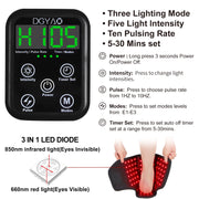 DGYAO Red Light Foot Wrap Massage Device, Cordless 6000mAh Battery, Dual 660nm Red and 850nm Near-Infrared Light Therapy, Adjustable Strap, Full Coverage for Feet, Ankles, Toes