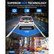 ALDF J-06 3 Channel 4K+1080P Dash Cam