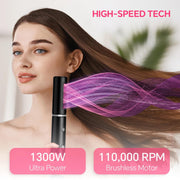 Nicebay Hair Dryer Brush with Diffuser with 110000RPM Brushless Motor Hot Air Styler 1300W