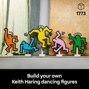 LEGO Art Keith Haring Dancing Figures Building Set, 1,773 Pieces, Home Decor Wall Art, Customizable Pop Art Kit, Model 31216
