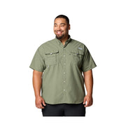 Columbia Men's Big & Tall Bahama II Shirt, Short Sleeve, Omni-Shade UPF Sun Protection, Cypress, XXL Tall, 10116533172XT