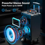 JYX AN20 Karaoke Machine Large Loud Party Audio Bluetooth Speaker Black