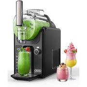 WETIE 82oz 5-in-1 Frozen Drink and Ice Cream Maker with LED Display, Adjustable Hardness, 24H Continuous Use, Black, BS-B2