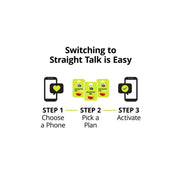 Alcatel TCL 30 XL Straight Talk 64GB - Prepaid Smartphone, Black