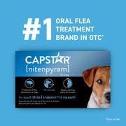 Sercz Capstar Oral Flea Treatment for Small Dogs 2-25 lbs, Fast-Acting Chewable Tablets, 6 Count, 11.4 mg