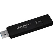Kingston IronKey D500S 16GB Encrypted USB Flash Drive, FIPS 140-3 Level 3 Security, XTS-AES 256-bit Encryption, Dual Hidden Partition, Rugged Zinc Casing, IKD500S/16GB