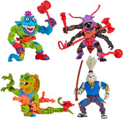 Playmates Toys Teenage Mutant Ninja Turtles Classic Mutants 4 Pack Action Figures with Accessories, Poseable, Multicolor, 4 Inches, 84116