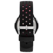 Armitron Sport Digital Wristwatch, Unisex, Black Resin Case, Reverse LCD Display, Chronograph, Silicone Strap, Water Resistant 100 Meters, Model 40/8423BRDTB