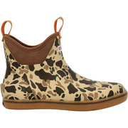 Xtratuf Women's Ankle Deck Boot, Duck Camo, Lightweight Waterproof Rubber Footwear with Slip-Resistant Chevron Outsole, Moisture-Wicking Lining, 6-Inch
