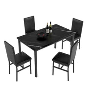 Segmart Dining Table Set Modern Faux Marble Tabletop