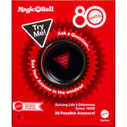 Mattel Magic 8 Ball 80th Anniversary Ruby Red Fortune-Telling Toy for Kids and Family, Compact Novelty Game JGK11