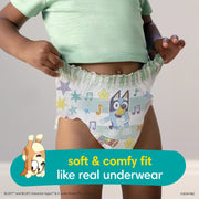 Pampers Easy Ups Training Pants with Bluey Characters, Size 6T-7T, 70 Count, Boys and Girls Potty Training Underwear