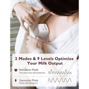 Momcozy S9 Pro-V Hands Free Electronic Wearable Breast Pump - 2 Pack (Gray)