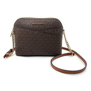 Michael Kors 35F1GTVC6B-200 Jet Set Medium Crossbody Leather Handbag Brown with Adjustable Strap