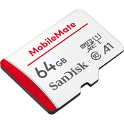 SanDisk SDSQUA4-064G-AW6HA 64GB MobileMate microSDXC UHS-1 Memory Card with Adapter