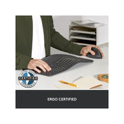 Logitech Lift for Business Left Vertical Ergonomic Mouse, Left-Handed, Wireless Bluetooth and Secured Logi Bolt USB, 4000 DPI Optical Sensor, Graphite, 910-006492