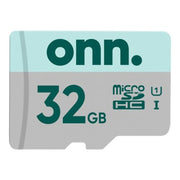 onn. 100006051 32GB Class 10 U1 microSDHC Flash Memory Card, up to 100MB/s read speed