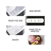 Igloo IGLICEB26HNBK 26-Pound Automatic Self-Cleaning Portable Countertop Ice Maker Machine With Hand