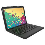 ZAGG Rugged Book Wireless Keyboard Case with Backlit RGB Keys, Magnetic Hinge, Multi-Device Bluetooth for Apple iPad Air 10.9 and iPad Pro 11, Black, ZKB109RBB41