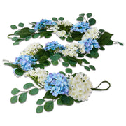 Way To Celebrate Hydrangea Garland, Blue and Cream, 6 ft, Artificial Easter Decoration