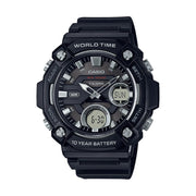 Casio AEQ120-1AVKC Telememo 30 Watch 100M Water Resistant 3 Alarms Chronograph World Time MWD-100H-1AVCF