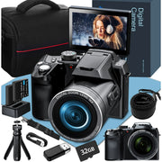 NBD S200-US-CF2 4K 64MP Video Camera with 16X Digital Zoom and 32GB SD Card Black