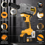 Verstarlin Cordless Impact Wrench, 1300N.m High Torque Brushless Motor, 1/2 Inch, 21V with 2 x 4.0Ah Batteries, Fast Charger