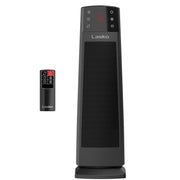 Lasko Ceramic Tower Space Heater, 1500W, 3 Heat Settings, Oscillating, Remote Control, 12-Hour Timer, Black, CT22850