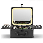 Makeup Case with Detachable Lighted Mirror, Cosmetic Organizer