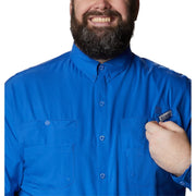 Columbia Tamiami II Long-Sleeve Button-Down Shirt - Vivid Blue - XL