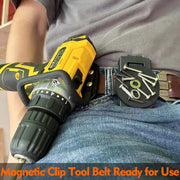 MUTUACTOR Tool Holster Belt Clip, Heavy-Duty Magnetic Tool Holder with Non-Slip Clip for Belts up to 2.04 in, Dual Locking Mechanisms, Durable Construction