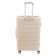 GForce 3 Piece Expandable Rolling Luggage Set, Ivory, Hard Shell, Spinner Wheels, Telescopic Handle, 20