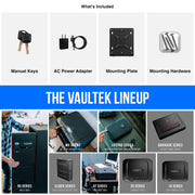 Vaultek Slider Series Biometric Handgun Safe with ViSN WiFi Connectivity, Quick Access, Black Carbon Steel, NSL2i