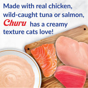 Inaba Churu Creamy Lickable Pure Cat Treat, Chicken with Cheese, 24 Tubes, 0.5 oz Each, USA607