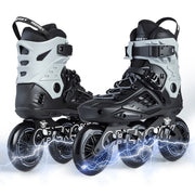 OBENSKY Knight-2 Adult Inline Speed Skates for Men & Women, 110mm Roller Blades Black&Gray