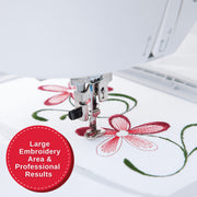 Singer Embroidery Sewing Machine, 250 Stitches, 150 Designs, 7-Inch Touchscreen, WiFi Connectivity, 10 Fonts, SE9180