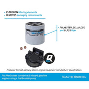 Quicksilver 802893Q4 Water Separating Fuel Filter Kit for Mercury and Mariner Outboards and MerCruiser Sterndrive