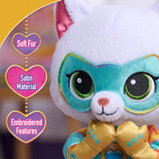 Just Play Disney Jr. SuperKitties Oopsie Kitty Dancing Bitsy Plush Doll with Music and Dance, White, 13 Inch