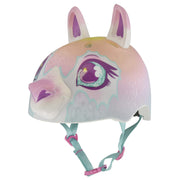Cpreme Raskullz Dolly Rainbow Child Helmet, Adorable Llama Design, Pink Sherbet Gradient, Adjustable Straps, Aerodynamic Cooling Vents, Fits 50-54 cm Head Sizes