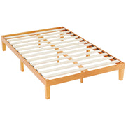 Concetta CJ-WH01-F-DU 12 inch Full Natural Pine Platform Bed Frame