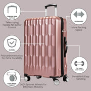 Ricardo Beverly Hills Lombard Hardside Expandable 29-Inch Checked Luggage, Charcoal, 360 Dual Spinner Wheels, Telescoping Handle, Lockable Zippers
