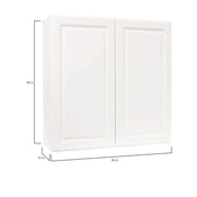 Hampton KW3636-SW 36 in. W x 12 in. D x 36 in. H Assembled Wall Cabinet in Satin White