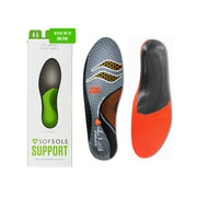 Sof Sole Fit Series High Arch Shoe Insole, Targeted Arch Support and Cushioning, Black, Women's 13-14/Men's 11-12, FitM-M