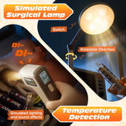 Huge Wave Doctor Kit for Kids, 30-Piece Medical Role Play Set with LED Lights and Sounds, Multifunctional Trolley Play Station, Non-Toxic BPA-Free Plastic