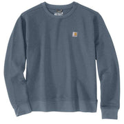 Carhartt Women's TENCEL Fiber Series Crewneck Sweatshirt, Relaxed Fit, Light Faded Navy Heather, Medium, 106179-HN8-M